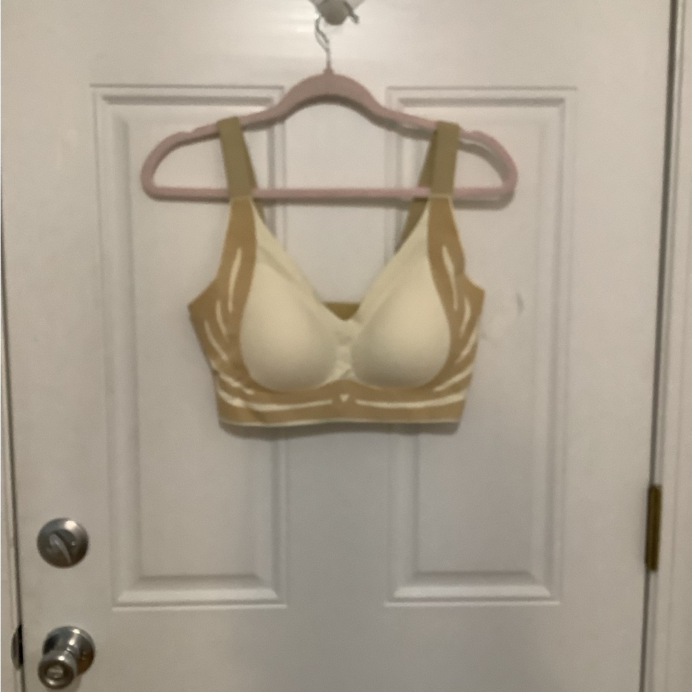 Seamless Support Wireless Bra in Cream and Tan - Women Intimates